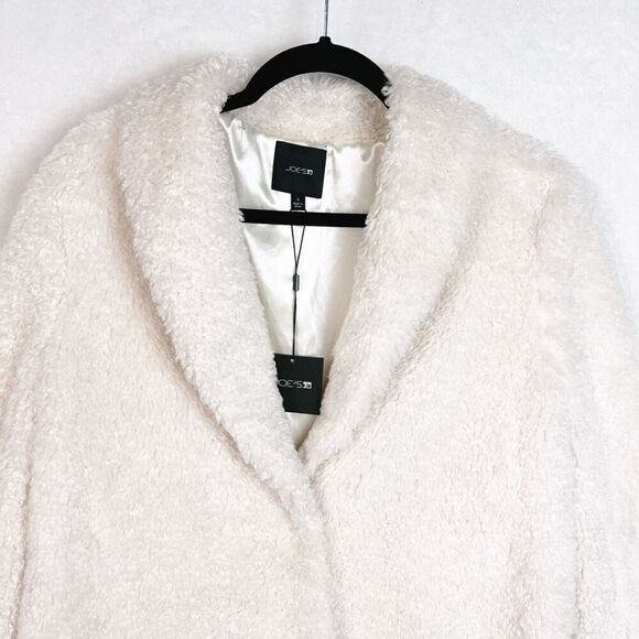 Joe’s Jeans Pascale Faux-Shearling Coat in Cream Size S NWT - Picture 4 of 16